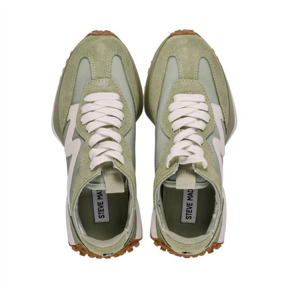 NEW STEVE MADDEN women's canape sneaker in sage - Picture 2 of 2